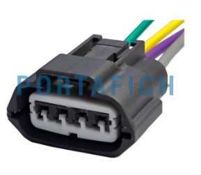 PORTAFICH CONECTOR 4 VIAS TAPA BOMBA DE COMBUSTIBLE RENAULT SANDERO/ LOGAN/ CLIO/ FLUENCE 16V.
