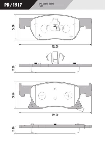 FRASLE CERAMAXX PASTILLA  EJE DELANT. 19.80MM  /CHEVROLET CRUZE 1.4 17>