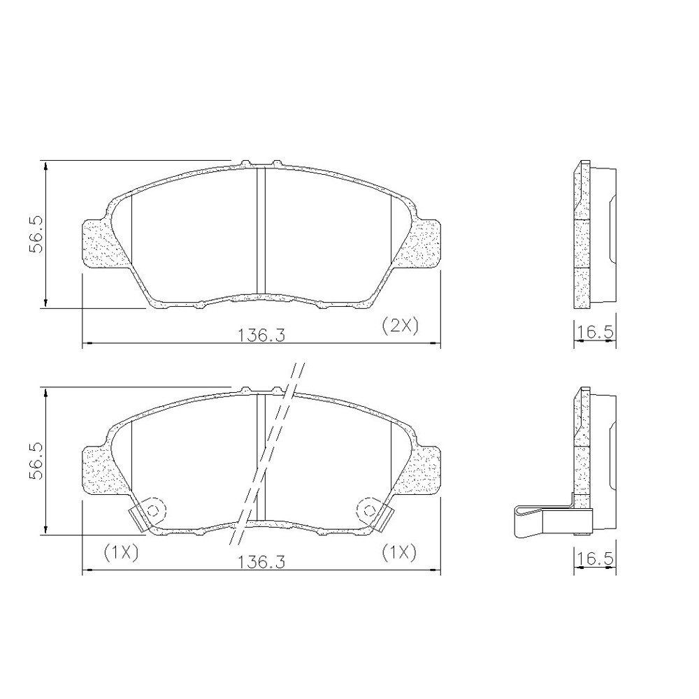 FRASLE CERAMAXX PASTILLA EJE DELANT. 18.75MM  /HONDA CIVIC 1.5 15> FIT 17>