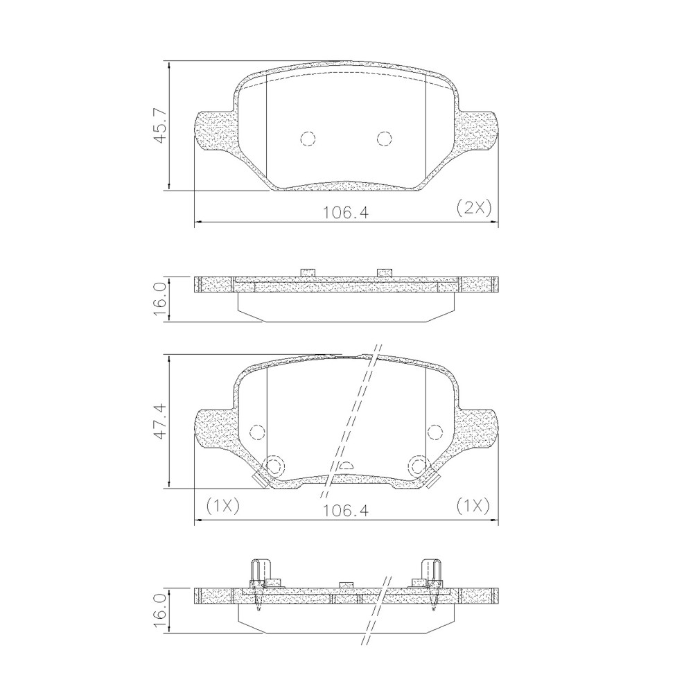 FRASLE CERAMAXX PASTILLA  EJE TRAS. CHEVROLET TRACKER 1.8 16V 17/22