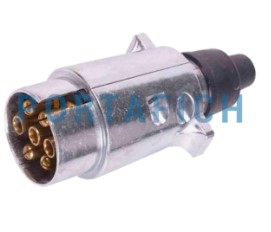 PORTAFICH CONECTOR 7 VIAS HEMBRA MACHO ALUMINIO 12V
