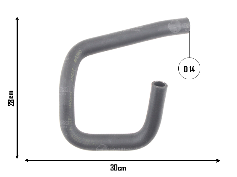 CAUPLAS  MANGUERA DESCARGA DE GASES CHEVROLET S10 2.5 12/14