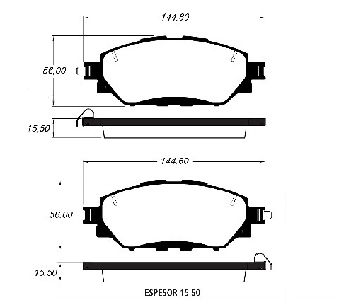 LITTON PASTILLAS FRENO DEL. TOYOTA INNOVA 2.7- 2.4 GD 15/