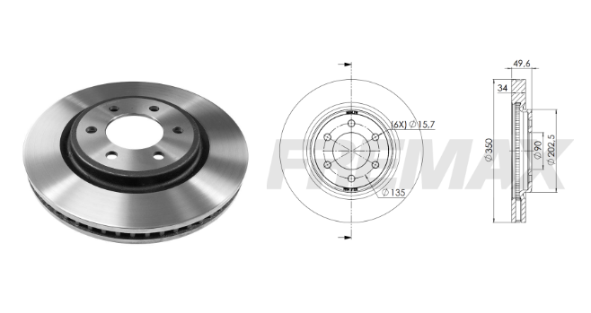 FREMAX DISCO FRENO DEL VENTILADO FORD F150 5.0L 21>