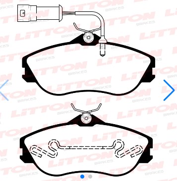 LITTON PASTILLAS FRENO DEL. AUDI 100 80 90 1.6 - 1.8 QUATTRO 2.1 20V TURBO - 2.2 20V 
