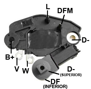 GAUSS REGULADOR DE VOLTAJE T/VALEO CITROEN BERLINGO 1.1 1.4 1.9 DIESEL/NAFTA 96> XSARA 1.4 /1.6 96> C15 DIESEL 00/05 PEUGEOT 206 98> (DR-14)