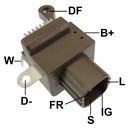 [GA147.0360] GAUSS REGULADOR DE VOLTAJE T/DENSO TOYOTA COROLLA 1.8/2.0 09> HILUX RAV 4 04> FORD FOCUS TDCI (DR-2)