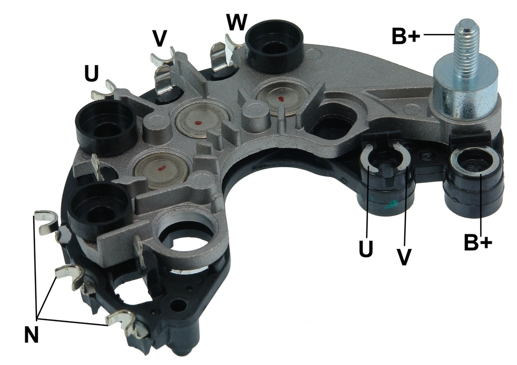 GAUSS PLACA RECTIFICADORA FORD ECOSPORT 2.0 04> ESCORT 1.6 ZETEC ROCAM 00> FIESTA 1.0 1.6 C/AC 99> KA 1.0 1.6 ZETEC ROCAM C/AC 10/02> (CP-12)