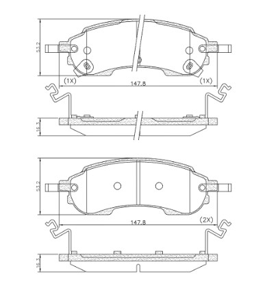 FRASLE PASTILLA EJE TRAS. FORD RANGER 2.0 XLS 23>