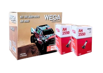 WEGA KIT X 2 UNIDADES LAMPARA HALOG H7 12V 55W