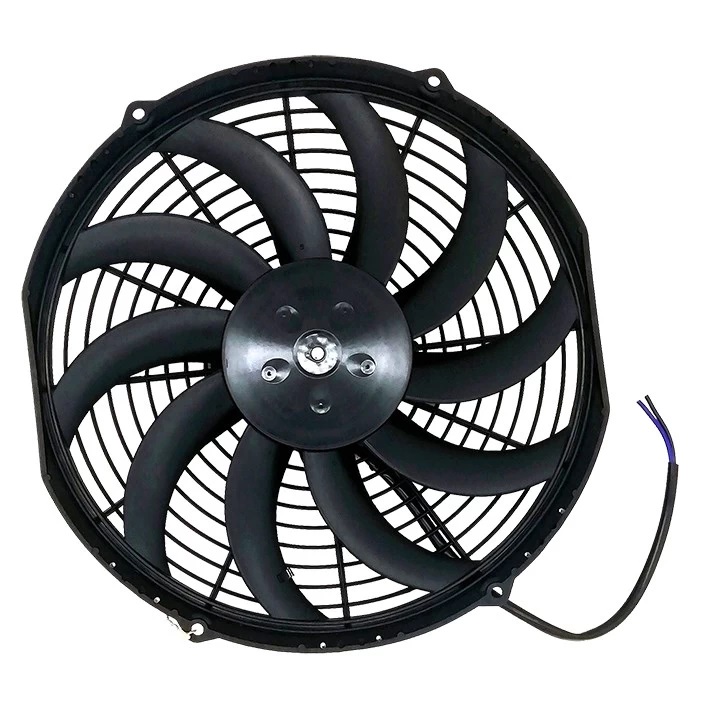 GAUSS ELECTROVENTILADOR UNIVERSAL REFORZADO 10 ASPAS CURVAS 12V 10W 12'' (E18)