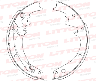 LITTON ZAPATA DE FRENO FIAT FIORINO 10/ IDEA 09/ MAREA PALIO WEEKEND 99/ STILO 1.8 03/ STRADA 1.4 - 1.8 09/