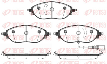 REMSA PASTILLAS FRENO DEL. VW TIGUAN SHARAN PASSAT AUDI A3 S3 1.4