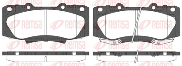 REMSA PASTILLAS FRENO DEL. TOYOTA HILUX 4WD 2.5 16V