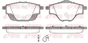 REMSA PASTILLAS FRENO TRAS. CITROEN C4 PICASSO PEUGEOT 308 3008 1.2 - 1.6 - 2.0 HDI