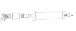 GENOUD CABLE BUJIA OMEGA 2.2 MPFI B.SECA M4-PIN