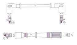 GENOUD CABLE BUJIA UNO MILLE 1.0 BRASILERO BOSCH