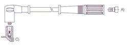 GENOUD CABLE BUJIA FIAT PALIO SIENA UNO PUNTO MOTOR FIRE 1.4 8V STRADA BOBINA PIN