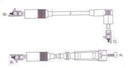 [15030.0370] GENOUD CABLE BUJIA GACEL 1.6-1.8 89-92 CAPUCHON CHAPA