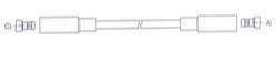 GENOUD CABLE BUJIA CITROEN AMI 8