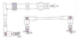 GENOUD CABLE BUJIA SEAT TOLEDO 2.0 16V-1.8 16 93> M4-PIN