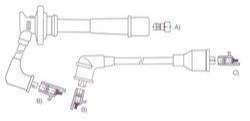 GENOUD CABLE BUJIA TOYOTA CELICA 2.0 81/90 DENSO