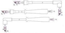 GENOUD CABLE BUJIA TOYOTA HILUX 1.6-1.8 74/87-2.2-2.4 87>