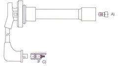 GENOUD CABLE BUJIA HONDA PRELUDE 2.2I 16V 4WD 93/98