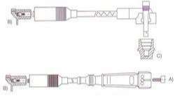 STARYEN CABLE BUJIA ORION 1.6-1.8-2.0 INYECCION T/NGK  /CAPUCHON CHAPA 