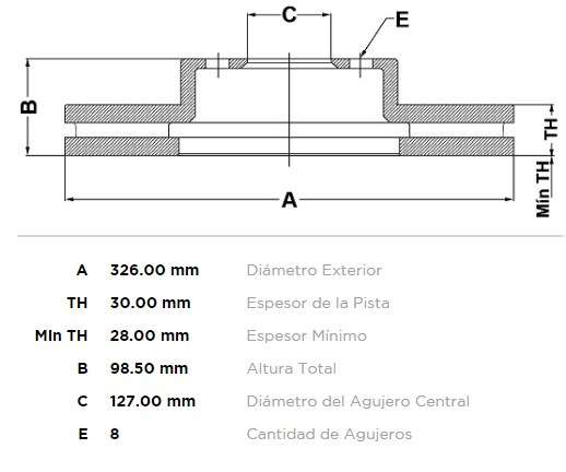 FREMAX DISCO FRENO F-100 2000> T V  