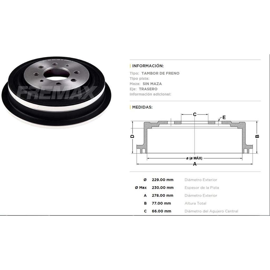 FREMAX CAMPANA FRENO KANGOO / LAGUNA  T  