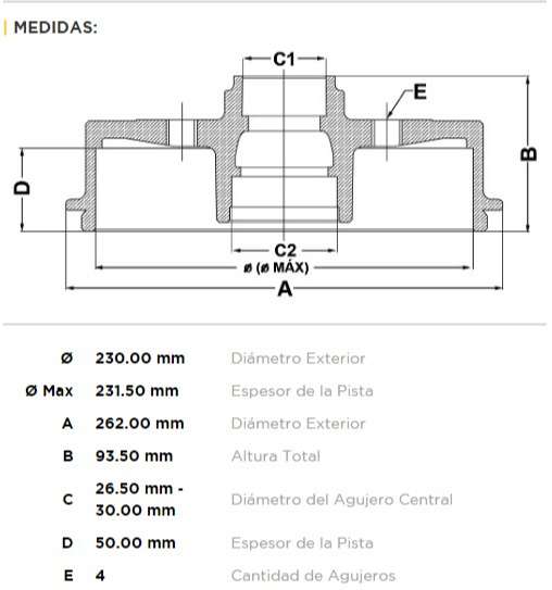 FREMAX CAMPANA FRENO ESCARABAJO T-C  