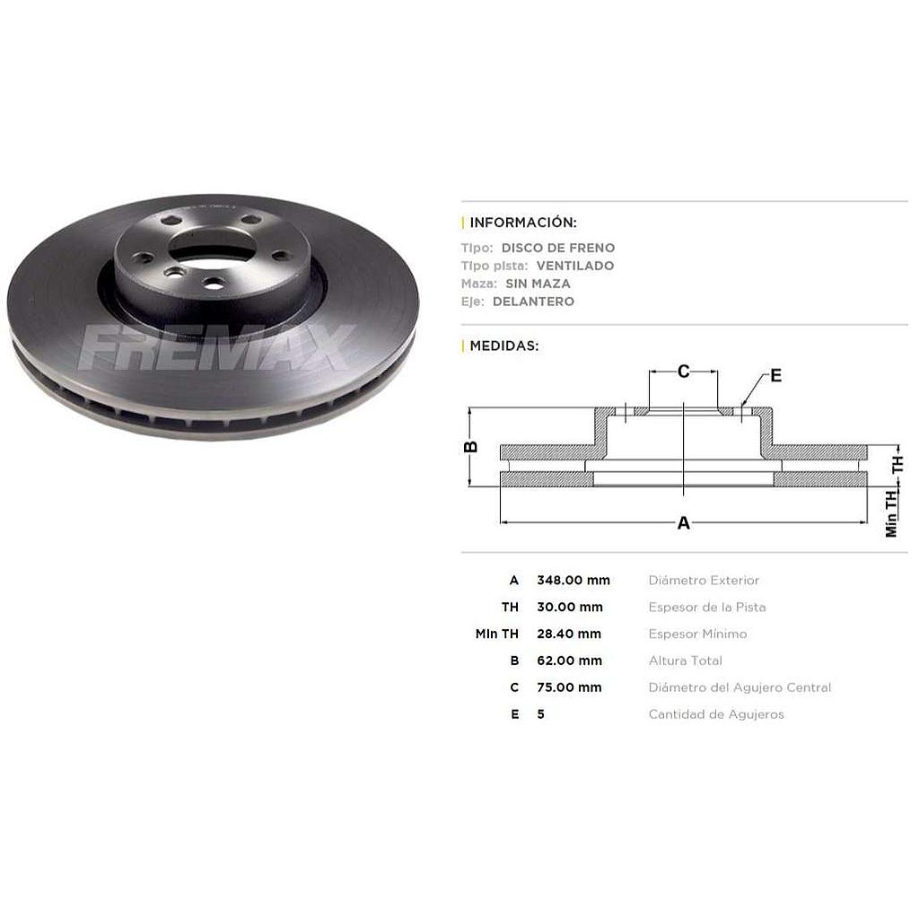 FREMAX DISCO FRENO BMW X5 E70 /X6 E71 07>  