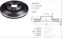 [2881.0334] FREMAX DISCO FRENO TOYOTA RAV A 2.4 06/13 PRIUS 1.8 13/ DEL