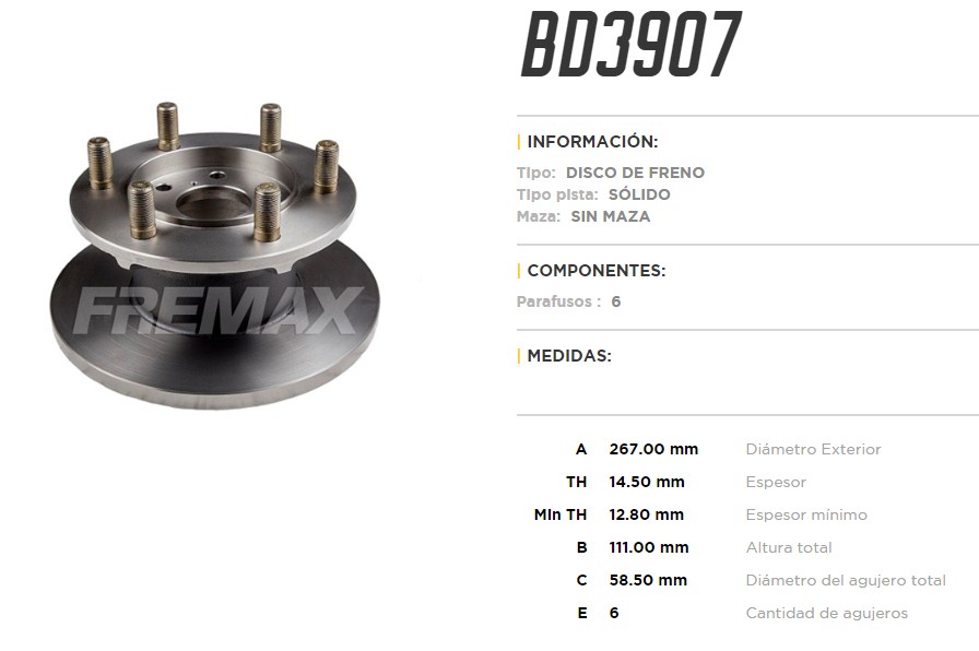 FREMAX DISCO FRENO IVECO DAILY 78/96 DS  