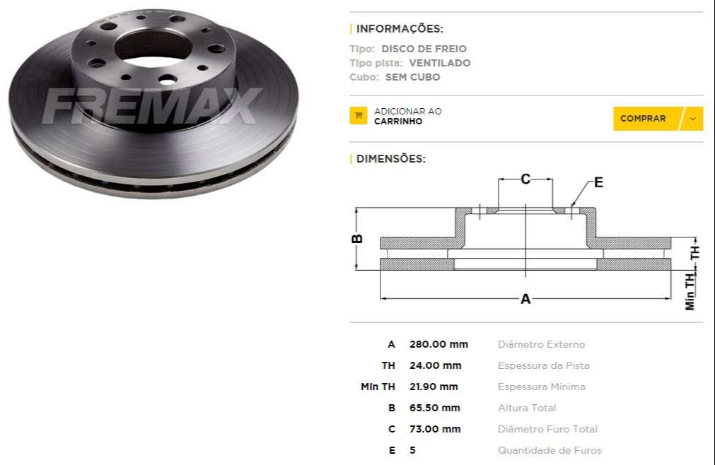 FREMAX DISCO FRENO DUCATO/BOXER DV