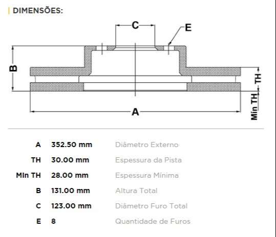 FREMAX DISCO FRENO DODGE RAM 2500  