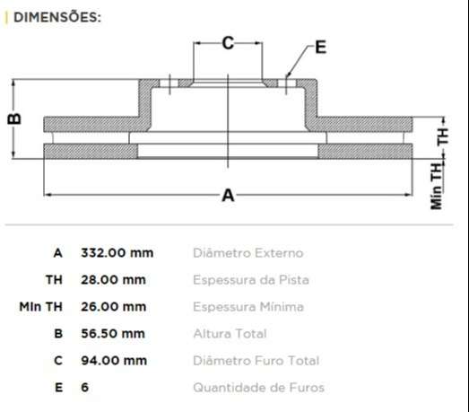 FREMAX DISCO FRENO MITSUBISHI MONTERO/PAJERO  