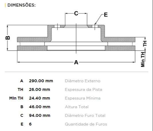 FREMAX DISCO FRENO MITSUBISHI MONTERO DV  