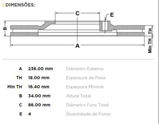 FREMAX DISCO FRENO MITSUBISHI COLT / LANC DV  