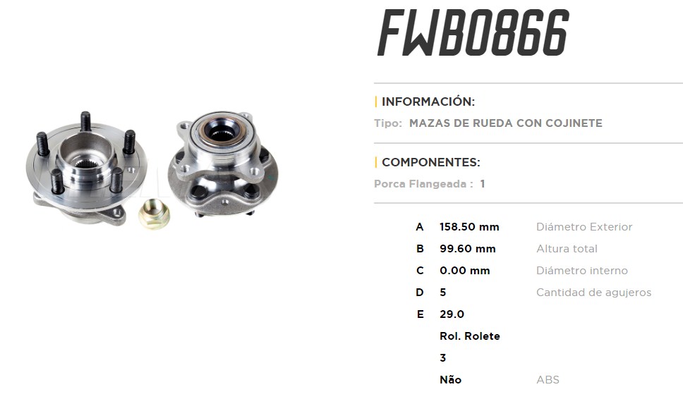 FREMAX MAZA RUEDA DEL.LAND ROVER DISCOVERY RANGE ROVER  /S/ABS 