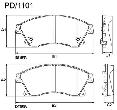 FRASLE PASTILLA  EJE DELANT. 18.10MM  /CHEVROLET CRUZE 10> 
