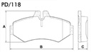 [PD118.0332] FRASLE PASTILLA EJE TRASERO 18.20MM  /M.BENZ SPRINTER 310 - 312 99> EJE TRASERO  /SISTEMA BOSCH