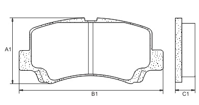 FRASLE PASTILLA EJE DELANT. 15MM  /CHERY FASE 1.3 10> // LIFAN FOISON 17> 