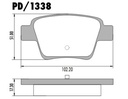 [PD1338.0332] FRASLE PASTILLA EJE TRASERO 15.60MM  /CITROEN C4 GRAND PICASSO 06>  /PEUG 408 2.0 16V 11>