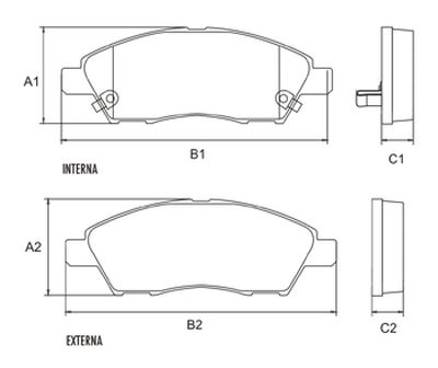 FRASLE PASTILLA EJE DELANT. 13.90MM  /NISSAN MARCH - VERSA - NOTE 1.6 14> 