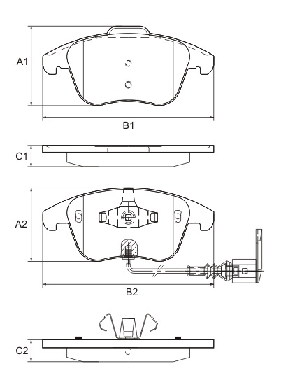 FRASLE PASTILLA EJE DELANT. 18.90 / 19.20 MM  /VW PASSAT 10> TIGUAN 09> VENTO 10>  /AUDI Q3 2.0 16V 11>