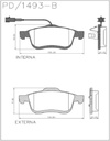 [PD1493B.0332] FRASLE PASTILLA EJE DELANT. 16.50 / 20MM  /FIAT DOBLO 13> 