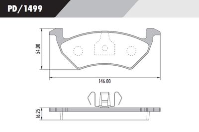 FRASLE PASTILLA EJE DELANT. 16.25MM  /VW UP 1.0 14> 