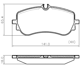 FRASLE PASTILLA EJE TRASERO 18MM  /VW AMAROK V6 17> 